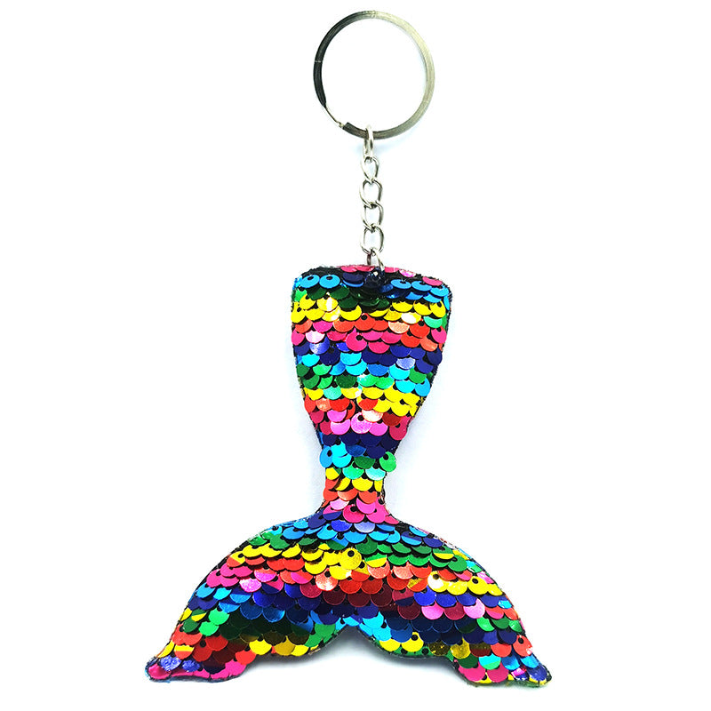 Wholesale Reflective Bright Surface Animal Plant PET Glitter Fashion Bag DIY Keychains